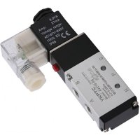 Válvula Solenoide 5/2 Vias Retorno Mola Rosca 3/8 Bobina 220v